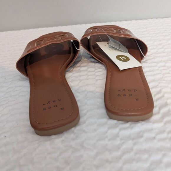 Women's Deidra Cognac Slide Sandals -A New Day- Size 11 - Picture 4 of 5